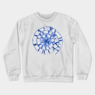 Shibori indigo pattern Crewneck Sweatshirt